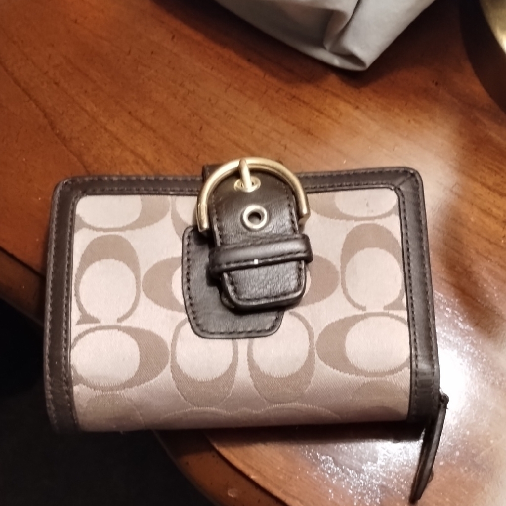 Coach Brown and Cream Wallet